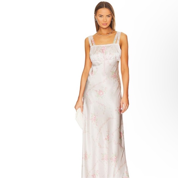 New Without Tags Never worn Loveshackfancy silk gown in size 4. - Picture 5 of 9